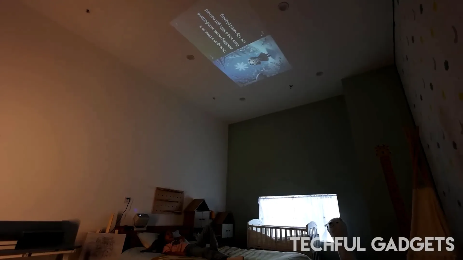 Knock AI Kiddo Box projecting interactive content