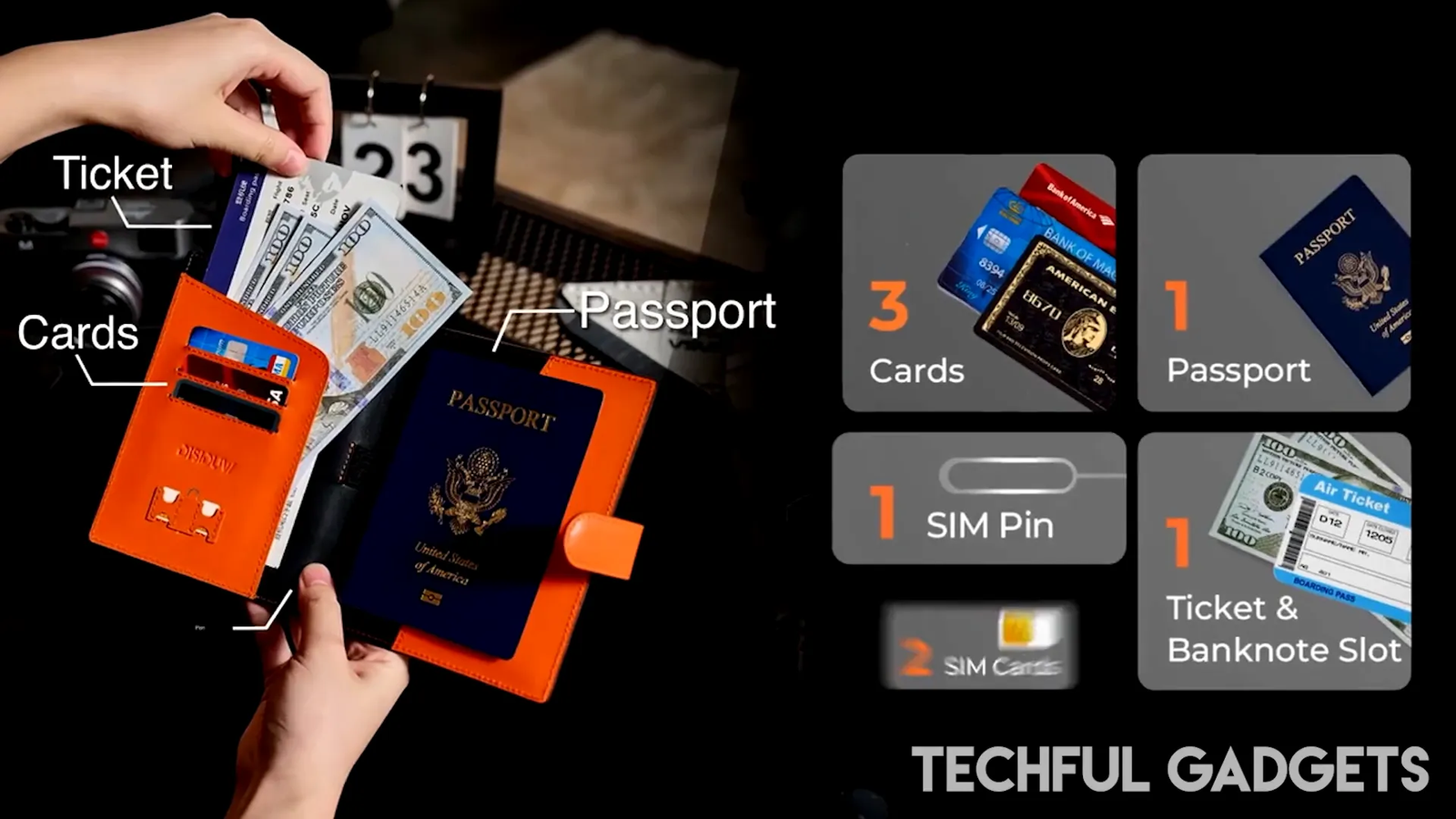 DS Travel Set wallet connected to iPhone